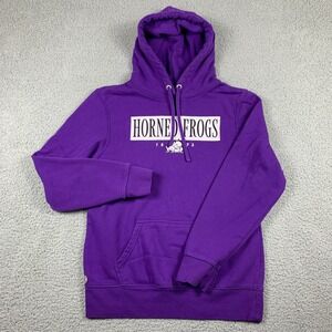 TCU Horned Frogs Hoodie Womens Large Purple Texas Christian Fall Rush Pullover